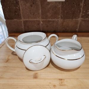 Vintage Noritake Cream And Sugar Set
